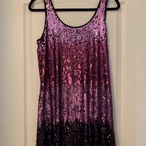 Express Ombré sequins dress